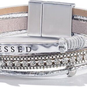 Elegant Cross Charm Faux Leather Bracelet for Women - Perfect Religious Gift